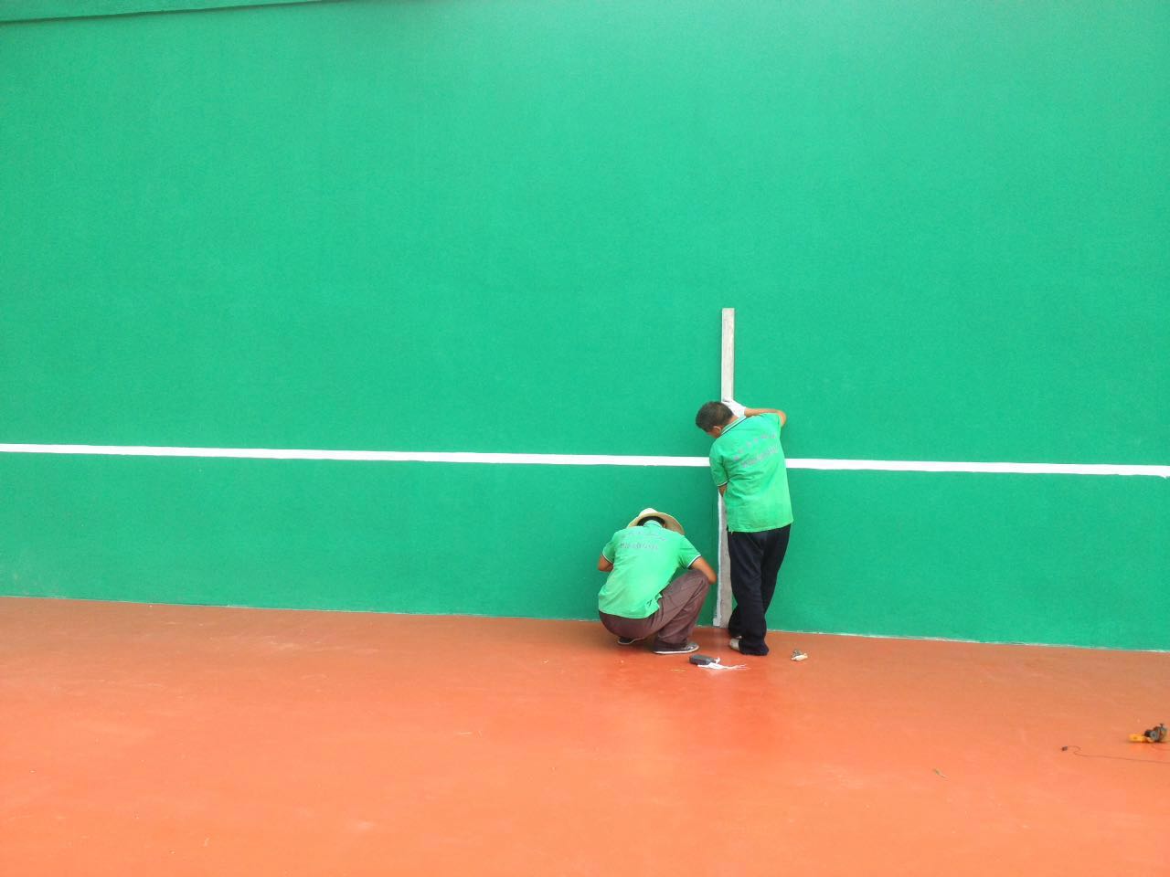 工程学院网球场,机打训练墙 工程学院网球场,机打训练墙